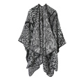 Moda feminina Shawl Wrap Poncho Casaco com capa aberta na frente